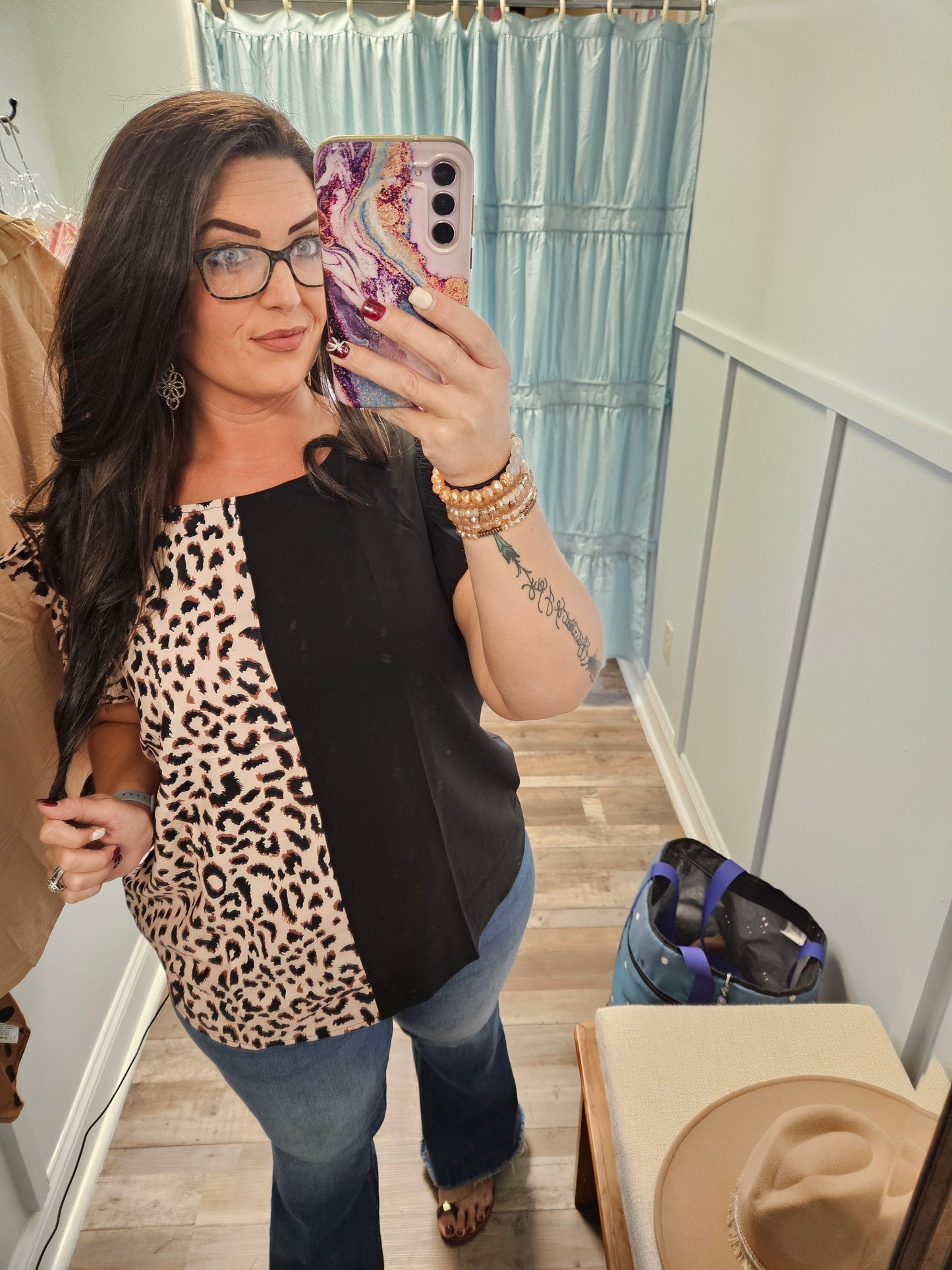 Plus Black Leopard Flutter