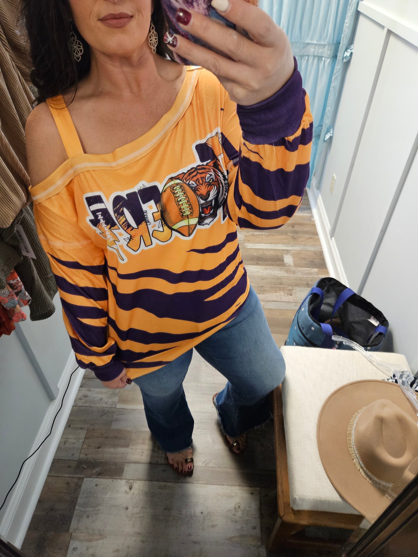 LSU Off the Shoulder Top