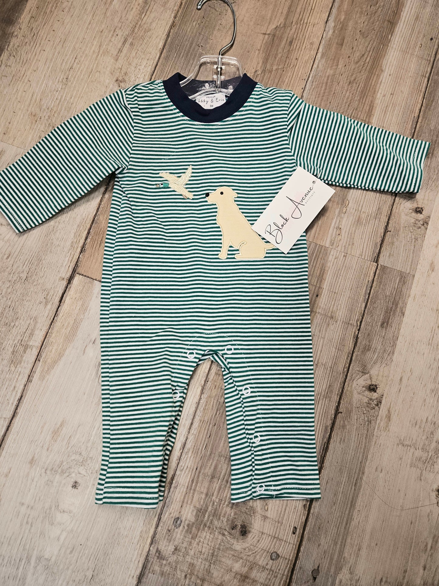 Green Stripe Hunting Romper