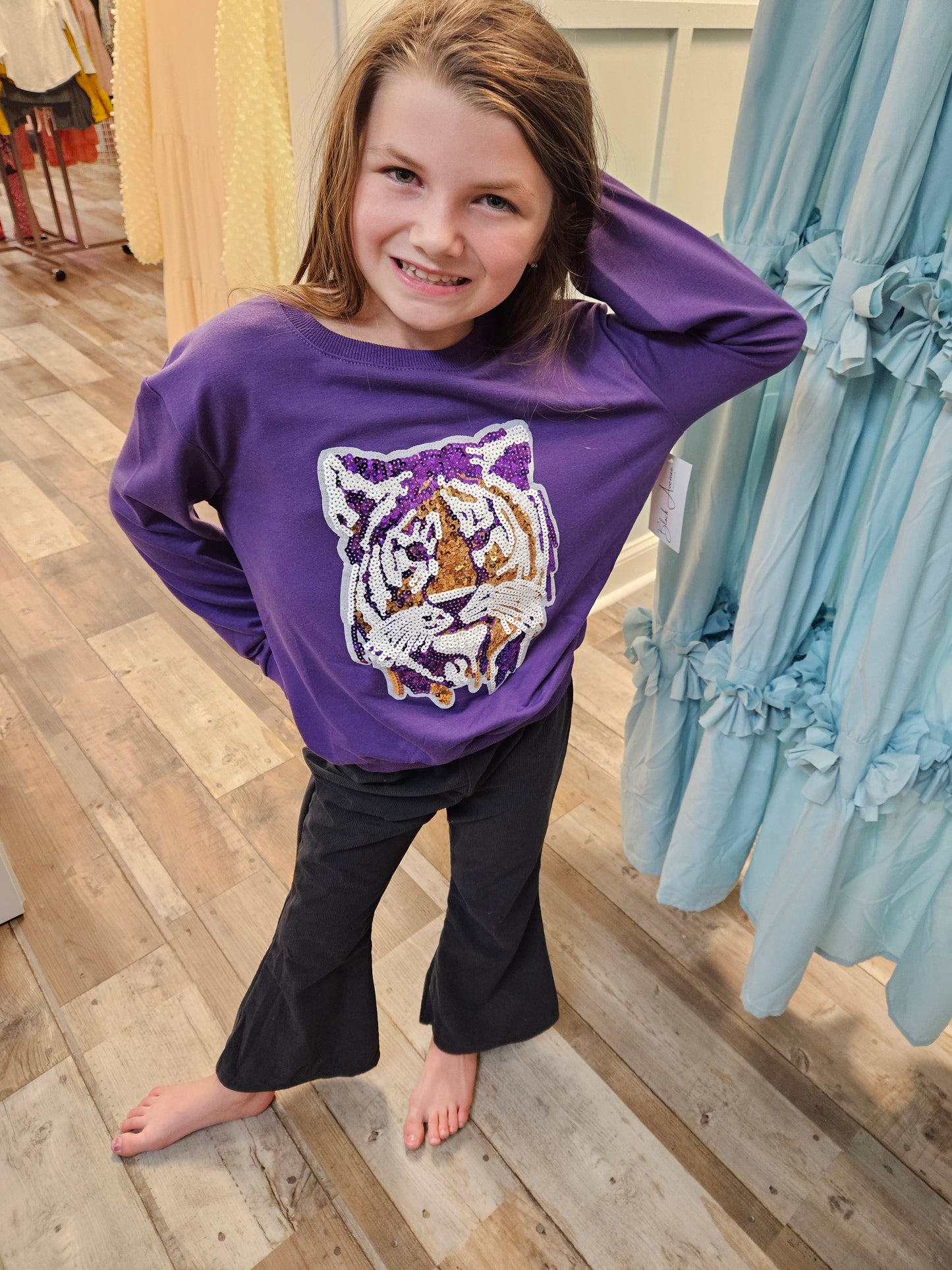 Sequin LSU Tiger Sweatshirt