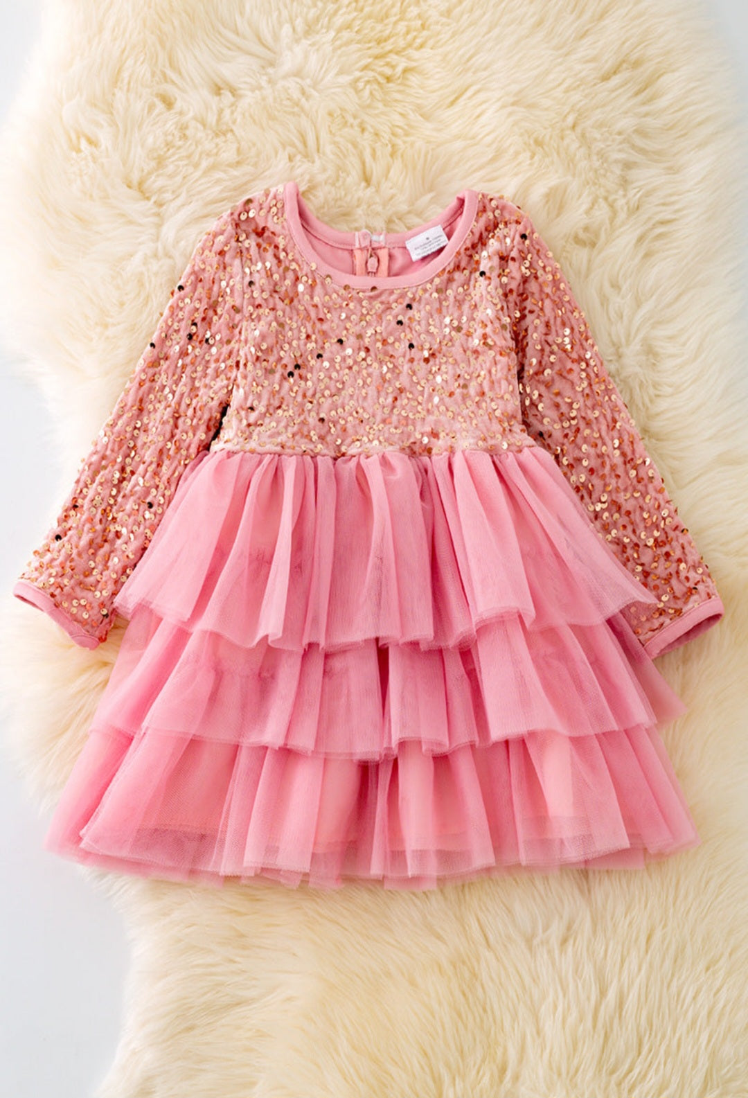 Pink Sequin Tulle Dress