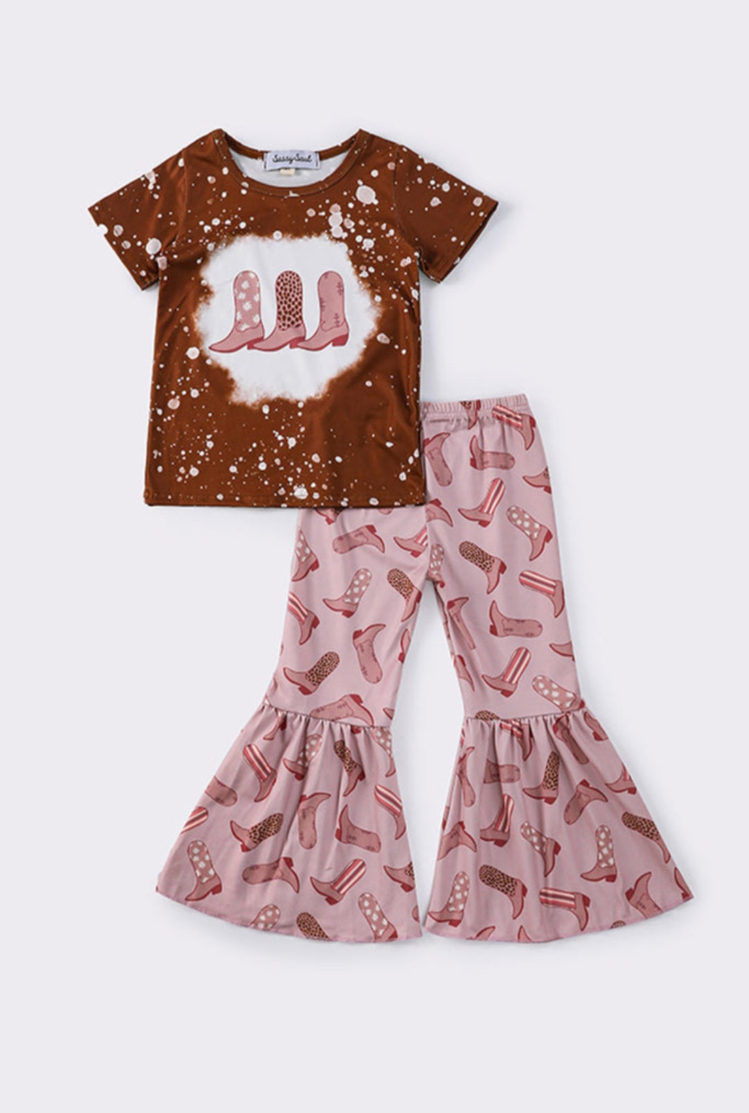 Brown & Pink Boots Set