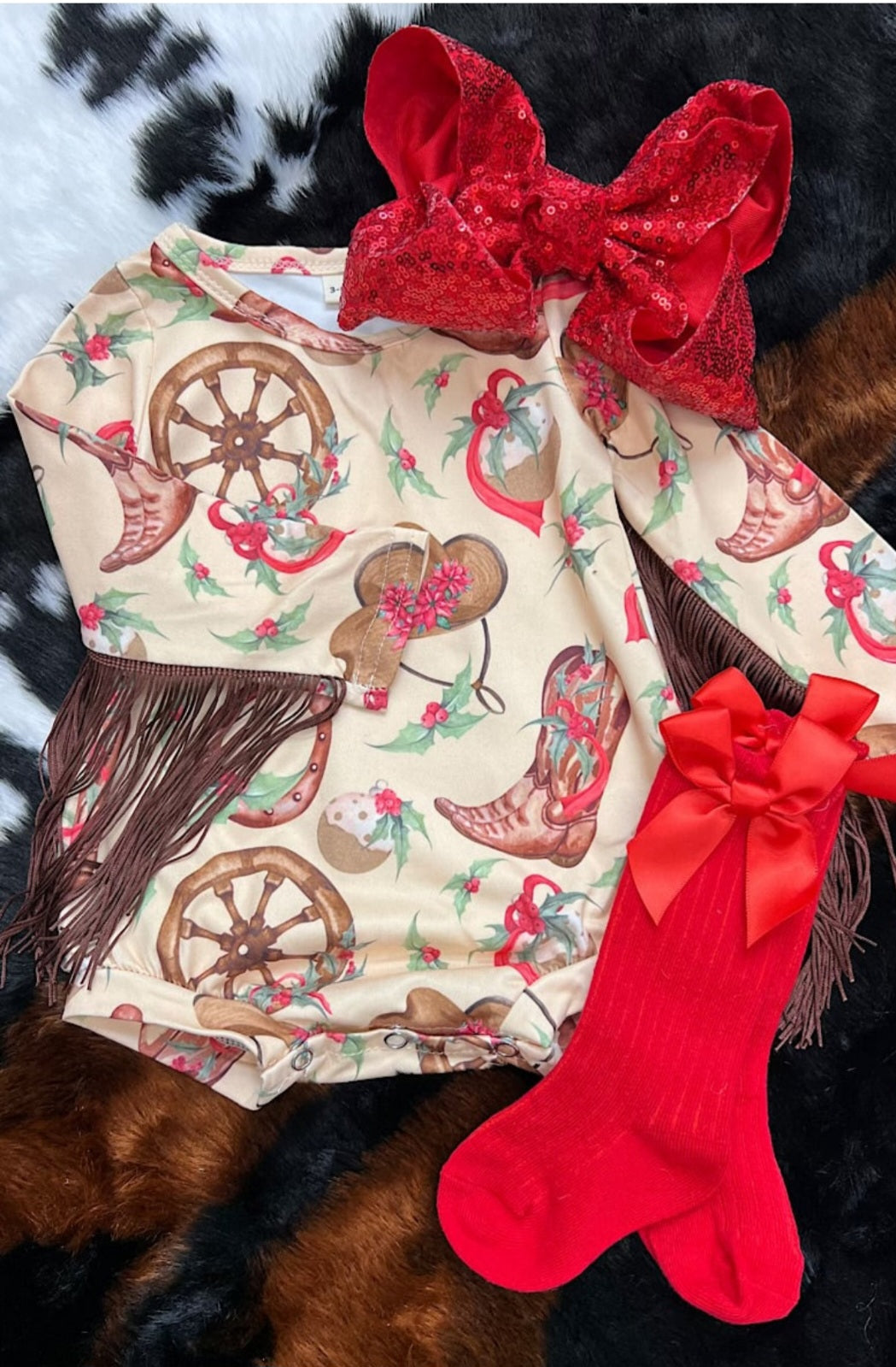 Wagon Wheel Fringe Romper