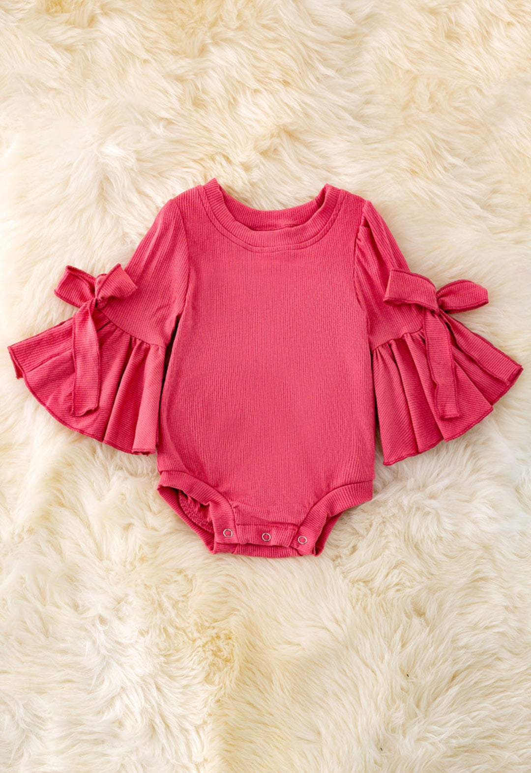 Rose Bubble Sleeve Onesie