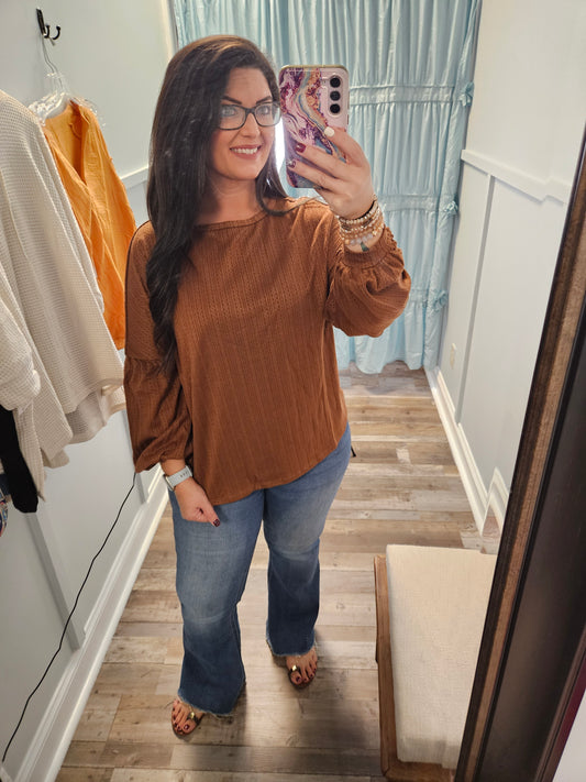 Rust Aztec Top