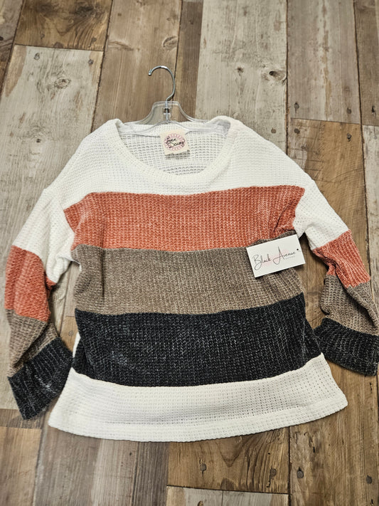 Girls Oversize Striped Sweater