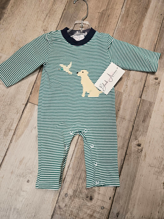 Green Stripe Hunting Romper