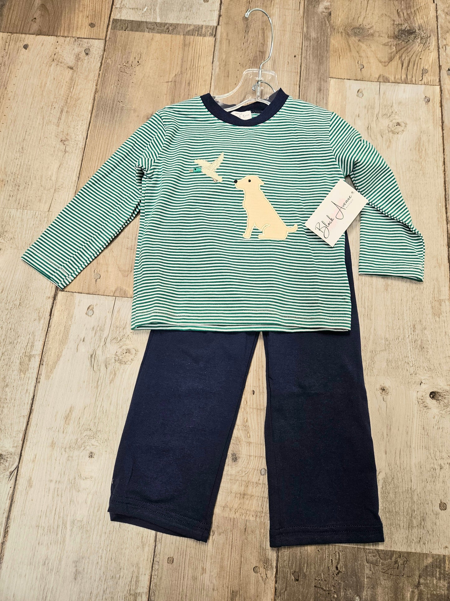 Green Stripe Hunting Boys Set