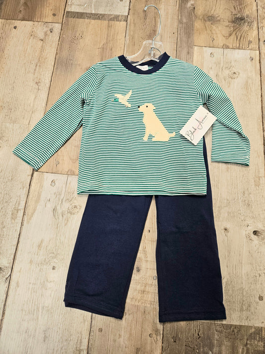 Green Stripe Hunting Boys Set