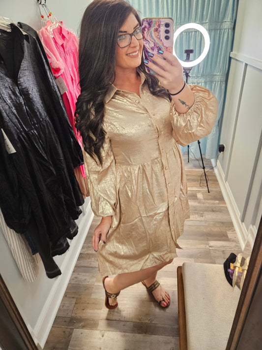 Metallic Gold Dress