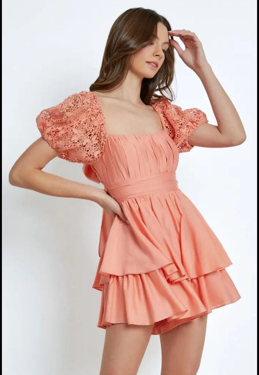 Teens Peach Romper