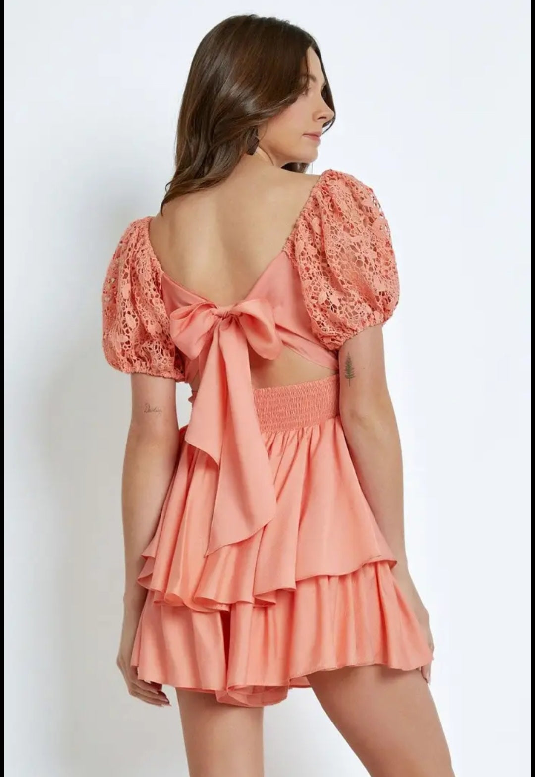 Teens Peach Romper